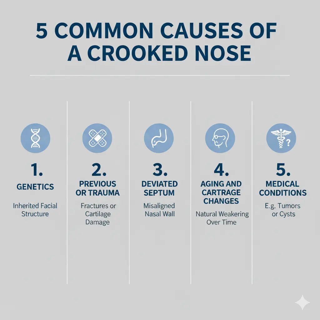5 Common Causes of a Crooked Nose