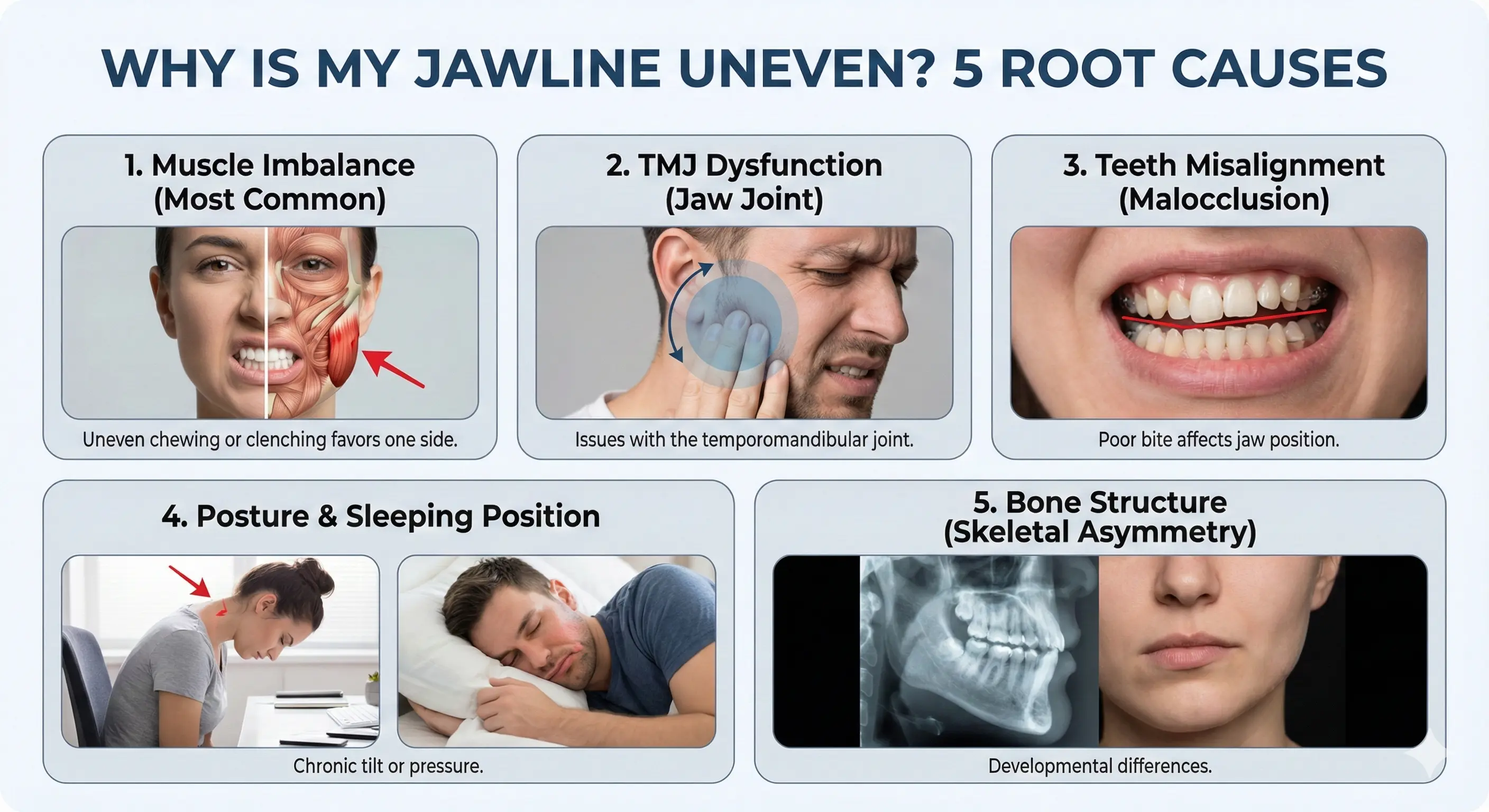 Why Is My Jawline Uneven? 5 Root Causes
