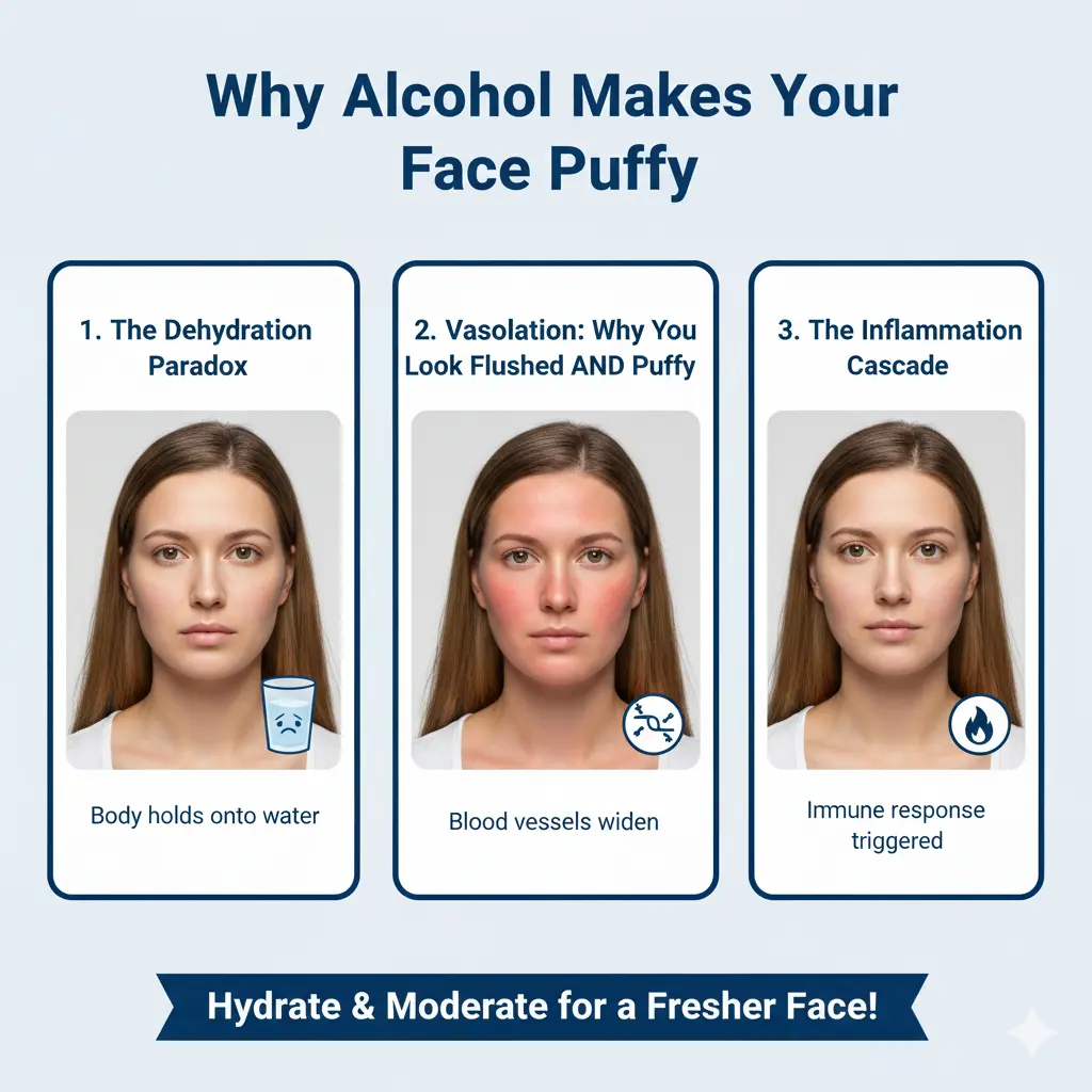 Why Alcohol Makes Your Face Puffy