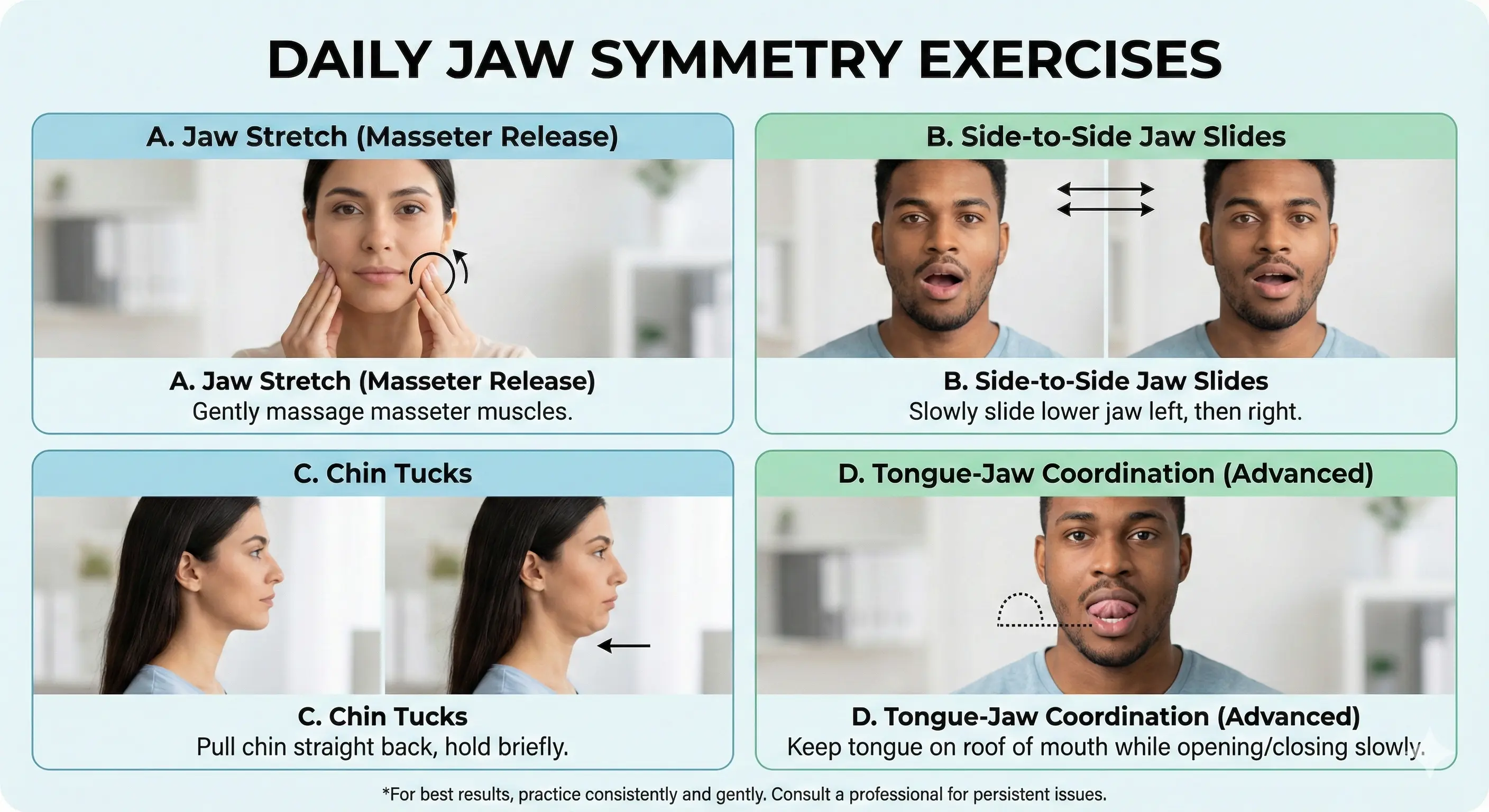 Daily Jaw Symmetry Exercises