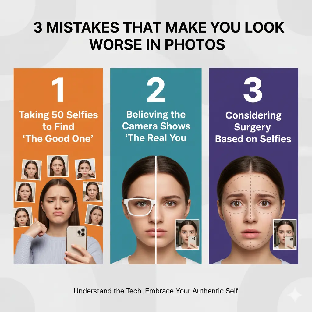 3 mistakes make you worse in photos