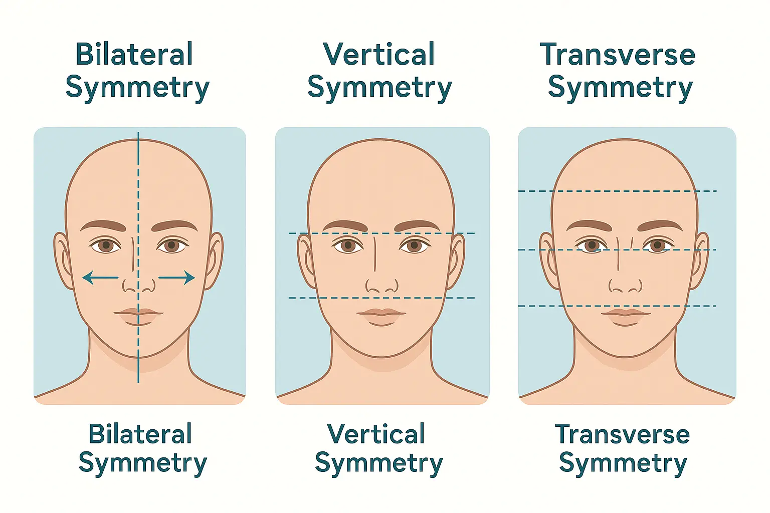 Three Types of Facial Symmetry